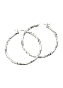 ZEEme Silber Ohrringe 925 Silber mattiert diamantiert