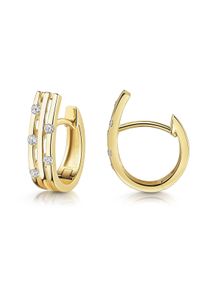 Diamonds by Ellen K. Fascination by Ellen K. Klappcreolen 375/- Gelbgold glanz Zirkonia