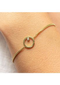 CAI Armband 925 Sterling Silber gelb vergoldet Zirkonia Kreis
