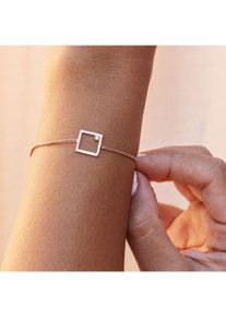 CAI Armband 925 Sterling Silber ros&eacute; vergoldet Rechteck Zirkonia
