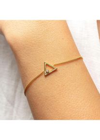 CAI Armband 925 Sterling Silber gelb vergoldet Zirkonia Dreieck