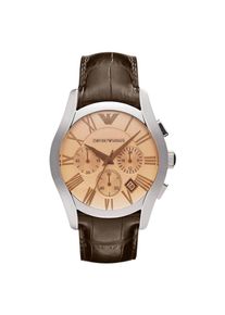 Emporio Armani Herrenuhr Quartz Silber Braun