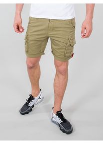 Herren Alpha Industries Crew Shorts in Olive