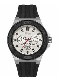 Guess Herrenuhr Quartz Silber Schwarz