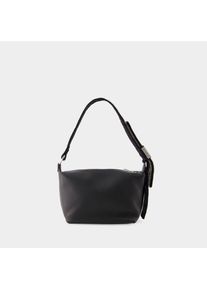 Hobo-Schleifentasche - Kara - Leder - Schwarz