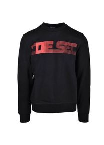 Schwarzes Diesel-Sweatshirt mit gestreiftem Logo