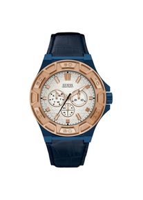 Guess Herrenuhr Quartz Blau Gold