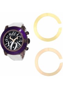 Glam Rock Damenuhr Quartz Grau Lila