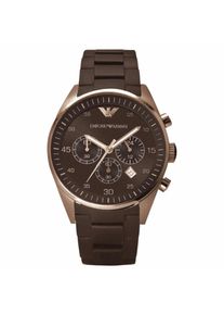 Emporio Armani Herrenuhr Quartz Braun Gold