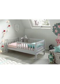 Vipack Kinder-/Juniorbett, Grau, Holz, Kiefer, 70x140 cm, Kinder- & Jugendzimmer, Kinderm&ouml;bel, Kinderbetten
