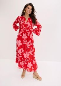 bonprix Maxikleid, rot, Gr.34, sommerliches Maxikleid aus flie&szlig;ender Viskose mit V-Ausschnitt, aus Viskose