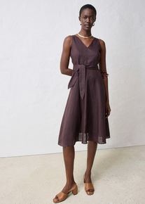 bonprix Midikleid aus reinem Leinen, braun, Gr.52, Midikleid aus reinem Leinen, aus Leinen