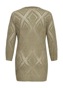 Only sheego Gro&szlig;e Gr&ouml;&szlig;en Strickjacke, silver sage, Gr&ouml;&szlig;e M - Damen