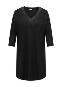 Only sheego Gro&szlig;e Gr&ouml;&szlig;en Jerseykleid, black detail:dusty front, Gr&ouml;&szlig;e M - Damen