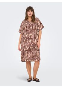 Only sheego Gro&szlig;e Gr&ouml;&szlig;en Sommerkleid, hot chocolate aop:tribe, Gr&ouml;&szlig;e 54 - Damen