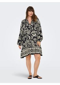 Only sheego Gro&szlig;e Gr&ouml;&szlig;en Sommerkleid, black aop:white, Gr&ouml;&szlig;e 52 - Damen