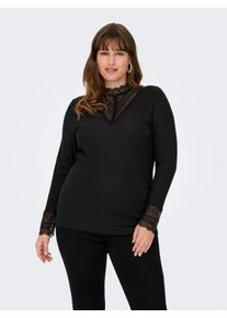 Only sheego Gro&szlig;e Gr&ouml;&szlig;en Langarmshirt, black detail:tone in tone lurex, Gr&ouml;&szlig;e L - Damen