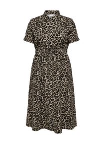 Only sheego Gro&szlig;e Gr&ouml;&szlig;en Blusenkleid, black aop:leo, Gr&ouml;&szlig;e 44 - Damen