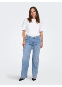 Only sheego Gro&szlig;e Gr&ouml;&szlig;en Weite Jeans, light blue denim, Gr&ouml;&szlig;e 46 - Damen