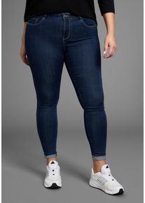 Only sheego Gro&szlig;e Gr&ouml;&szlig;en Skinny-fit-Jeans, medium blue denim, Gr&ouml;&szlig;e 50 - Damen