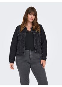 Only sheego Gro&szlig;e Gr&ouml;&szlig;en Jeansjacke, dark grey denim, Gr&ouml;&szlig;e 46 - Damen