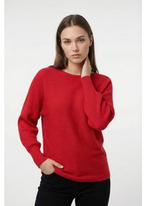 Only sheego Gro&szlig;e Gr&ouml;&szlig;en Strickpullover, high risk red, Gr&ouml;&szlig;e L - Damen