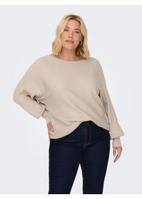 Only sheego Gro&szlig;e Gr&ouml;&szlig;en Strickpullover, pumice stone, Gr&ouml;&szlig;e L - Damen