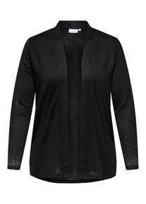 Only sheego Gro&szlig;e Gr&ouml;&szlig;en Strickjacke, black detail:solid, Gr&ouml;&szlig;e L - Damen