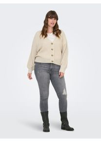 Only sheego Gro&szlig;e Gr&ouml;&szlig;en Strickjacke, pumice stone, Gr&ouml;&szlig;e L - Damen
