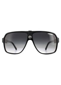 Carrera Aviator Unisex-Sonnenbrille in Schwarz-Wei&szlig;-Grau mit Farbverlauf