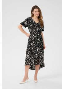 Kaffe Kleid KAbeathe A-shape black white