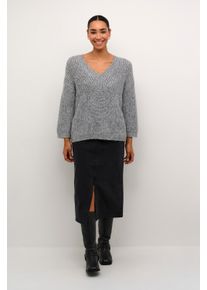 Kaffe Strickpullover Baggy fit silver