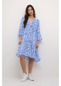Kaffe Kleid A-shape blue white