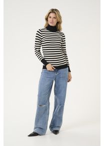 Kaffe Strickpullover Slim fit black offwhite