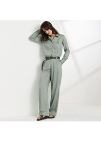 LANDS' END Tencel Anzughose mit weitem Bein, Damen,  Gr&uuml;n, Lyocell (Viskose), by Lands' End