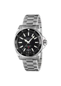 Gucci - Tauchen Edelstahlarmband Schwarzes Zifferblatt Herrenarmbanduhr