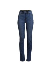 LANDS' END Shaping Jeans Straight Fit High Waist, Damen,  Blau, Baumwoll-Mischung, by Lands' End