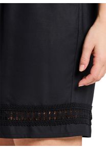 sheego Gro&szlig;e Gr&ouml;&szlig;en Shorts mit Lochspitze am Saum, schwarz, Gr&ouml;&szlig;e 46 - Damen