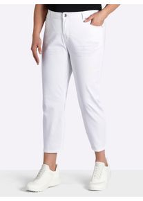sheego Gro&szlig;e Gr&ouml;&szlig;en 7/8-Jeans mit Stretch-Anteil, wollwei&szlig;, Gr&ouml;&szlig;e 46 - Damen