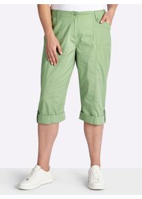 sheego Gro&szlig;e Gr&ouml;&szlig;en Caprihose mit verstellbarem Bund, eucalyptus, Gr&ouml;&szlig;e 48 - Damen
