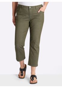 sheego Gro&szlig;e Gr&ouml;&szlig;en 7/8-Jeans in 5-Pocket-Form, khaki, Gr&ouml;&szlig;e 54 - Damen