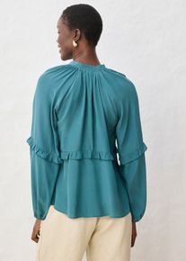 bonprix Tunika mit Seide, petrol, Gr.52, romatische Tunika in sch&ouml;nem Seiden Gemisch