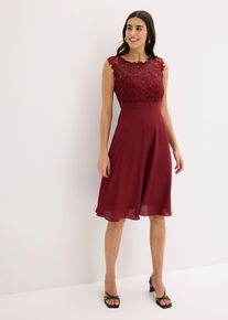 bonprix Minikleid mit Spitze, rot, Gr.46, Elegantes Abendkleid mit zarter Spitze und R&uuml;cken-Cut-Out