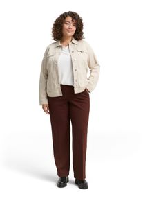 Tom Tailor sheego Gro&szlig;e Gr&ouml;&szlig;en Bundfaltenhose, dark pecan brown, Gr&ouml;&szlig;e 44 - Damen