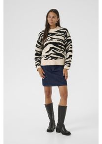 Kaffe Strickpullover KAsandra Baggy fit black offwhite