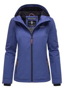 Marikoo Damen &Uuml;bergangsjacke leichte wind- und wasserabweisende Jacke mit Kapuze Blue Violet