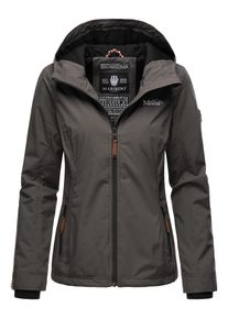 Marikoo Damen &Uuml;bergangsjacke leichte wind- und wasserabweisende Jacke mit Kapuze Anthrazit