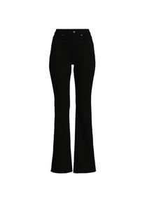 LANDS' END Skinny Fit High Waist Schlagjeans Schwarz, Damen,  Schwarz, Baumwolle/Elasthan/Polyester, by Lands' End