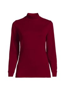 LANDS' END Stehkragen-Shirt, Damen,  Rot, Baumwolle, by Lands' End