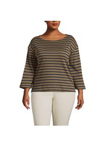 LANDS' END Supima&reg; Shirt mit 3/4-Glocken&auml;rmeln, Damen,  Braun, Baumwolle, by Lands' End